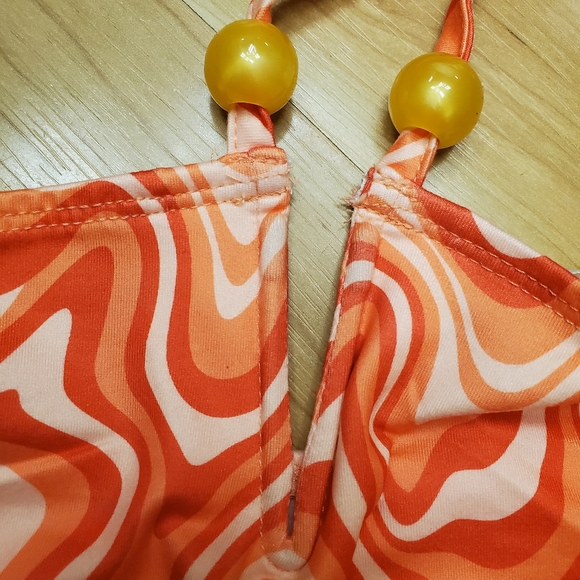 NWOT Retro Print Backless Halter BodyCon Dress Size 6 (Med) Y2K R… - Picture 7 of 11